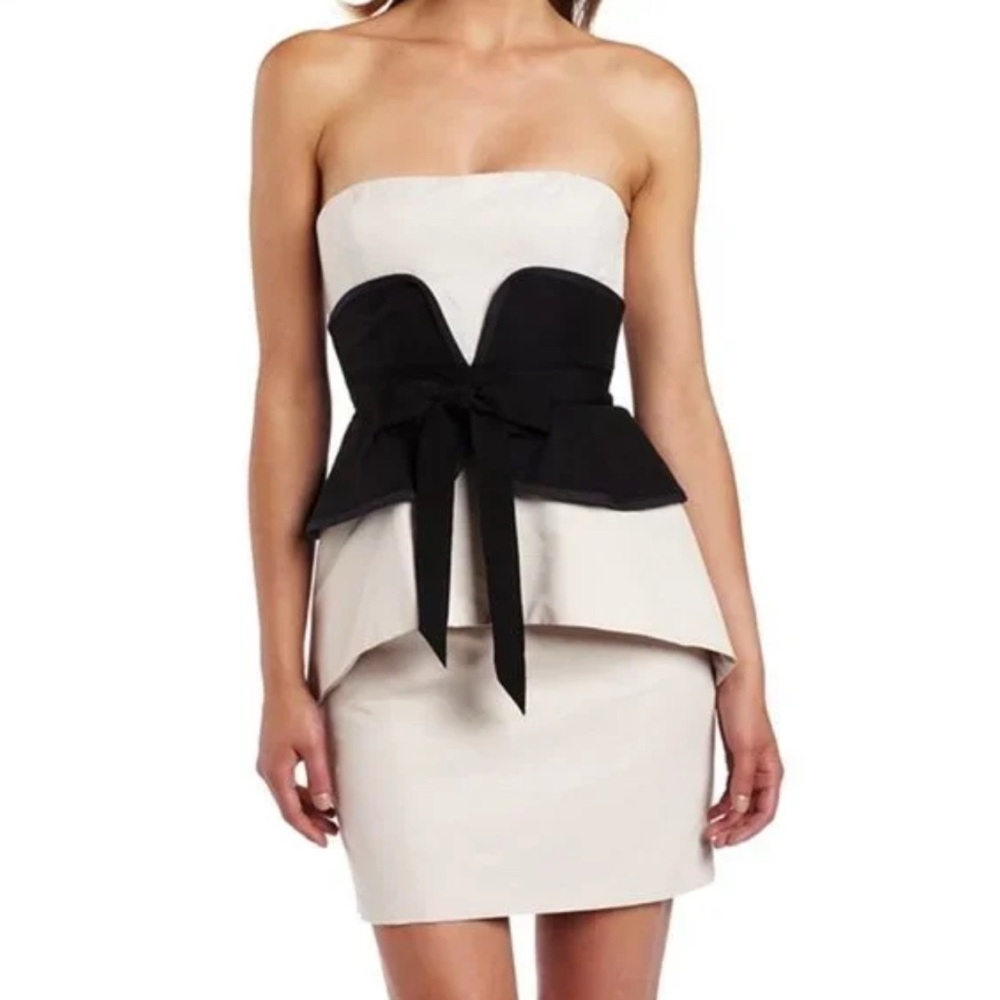 BCBGMax Azria strapless corset mini dress